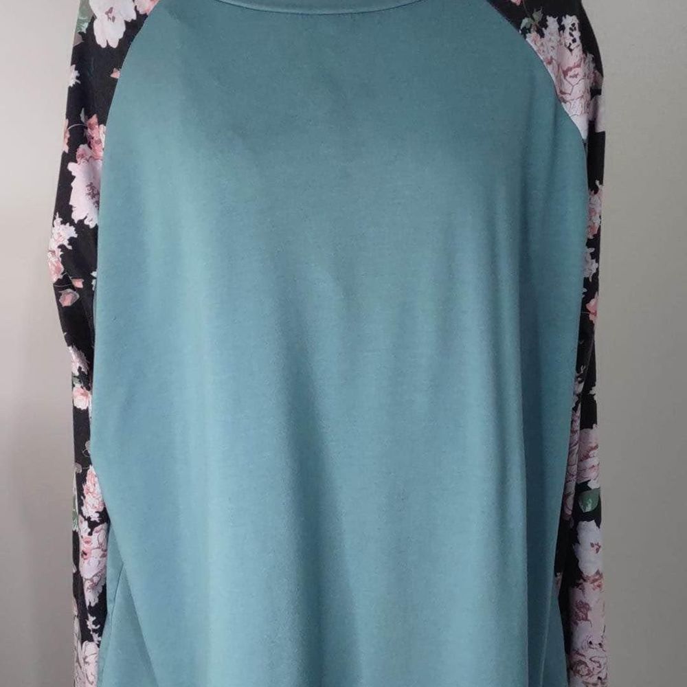 3X Shein Curve Womens Long Sleeve Blouse Floral Print Sleeves C6218